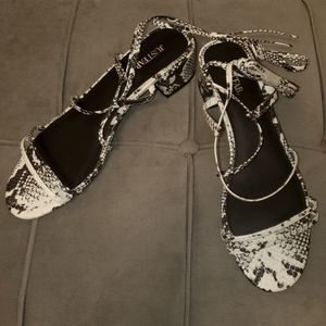 Long tie sandals